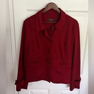 Red jacket/coat/blazer - Jessica Brand - Size 14, Plus Size Blazer